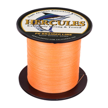 100M 109Yds Orange 6lb-100lb HERCULES PE Braided Fishing Line 4 Strands